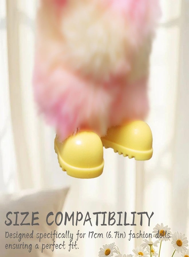 Roioiow 8 Pair 17cm Doll Shoes - Fashionable Mini Boots for 6.7in Dolls, Assorted Colors, PVC Material,Doll Accessories - Image 2